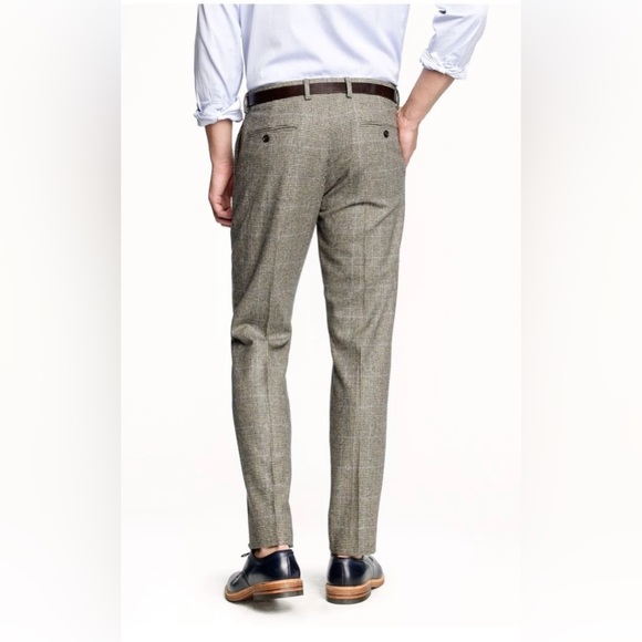 J.Crew Ludlow Slim Fit Prince of Wales Glen Plaid Wool Blend Suit Trousers 36x32 - Picture 3 of 8